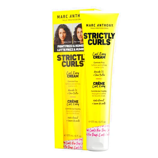 Marc Anthony Curl Defining Styling Cream for Curly Hair, Strictly Curls - Moisturizing Hair Defining Cream Softens & Detangles Coarse, Frizzy Curls with Shea Butter - Styling Product Reduces Frizz