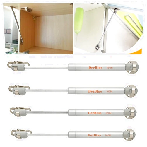 DerBlue 4-Pack 10inch 100N/25lb Gas Struts for Cabinets - Professional Cabinet Shocks and Gas Struts