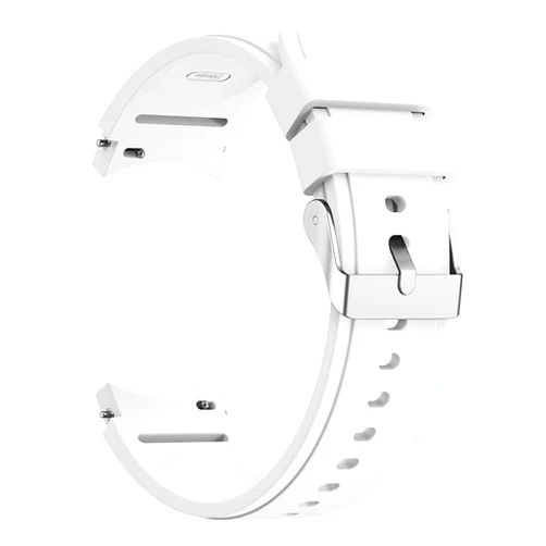 LiadFngKA Compatible with Samsung Galaxy Watch 4 Watch Bands 40mm 44mm, Soft Silicone Sport Wristbands Replacement Strap with Classic Clasp for Samsung Galaxy Watch 4 for Women and Men (44mm, White)