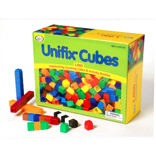 Didax Unifix ® Cubes Interlocking Counting Cubes with Activity Booklet (Set of 1000)