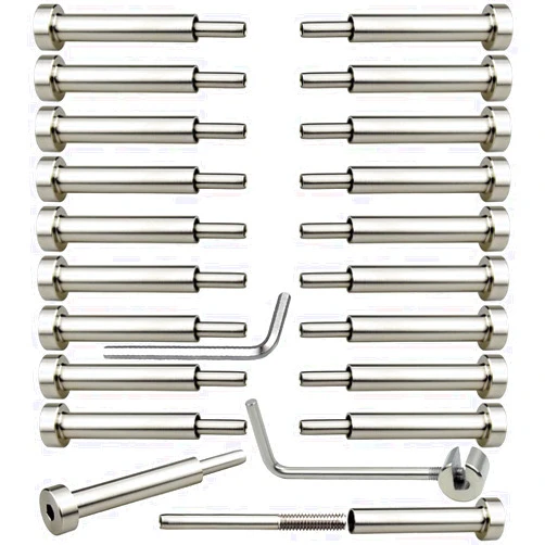 Challcrea Cable Railing Hardware, Cable Railing Kit/Turnbuckle for 4x4 2x2 Wood & Metal Post for Stair Deck Railing System Fits 1/8 Stainless Steel Cable, T316 Marine Grade