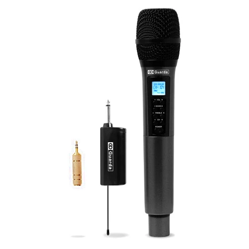 GD Guarda Wireless Microphone, US-88 Pro, MIC with Echo, Treble & Volume Control, UHF Handheld Dynamic Microphone with Rechargeable Receiver for Singing Karaoke Speech