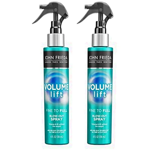 John Frieda Volume Lift Fine to Full Blow-Out Spray for Fine Hair, Safe for Color-Treated Hair, Root Booster Volumizing Spray, 4 Ounces, with Air-Silk Technology (Packaging May Vary) (Pack of 2)