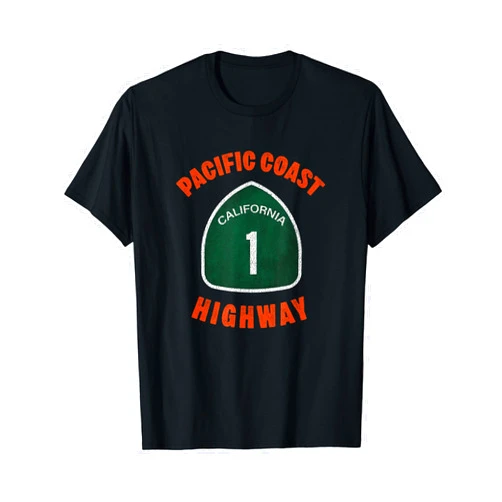 Pacific Coast Highway Rustic Route 1 Road Sign Cali Pacific Coast Highway Route 1 Gift California Souvenir T-Shirt