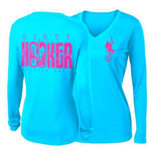 Dirty Hooker Fishing Gear Dirty Hooker Long Sleeve Fishing Shirts for Women - SPF Shirts for Women Long Sleeve - Uv Protection Shirts for Women