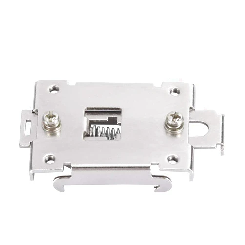 Vikye DIN Rail Mounting Clip, Stainless Steel 35mm/1.4in Fixed Solid State Relay Clip Clamp with 2 Mounting Screws