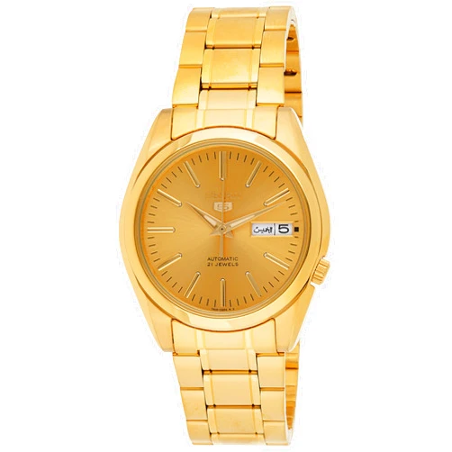 SEIKO Men's 5 Automatic Gold-Tone Steel and Dial