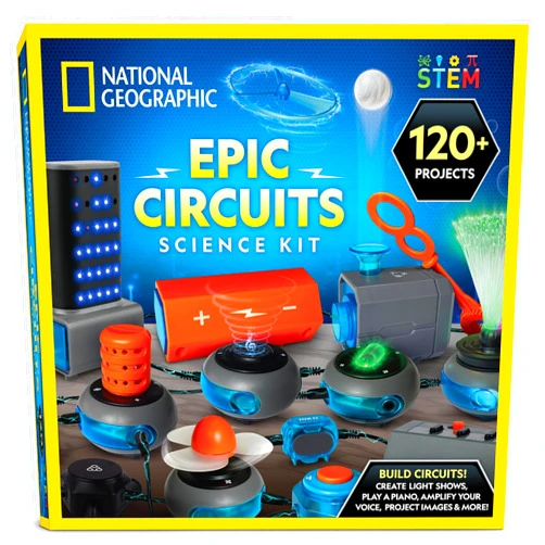 Blue Marble National Geographic Circuit Maker Kit - Electronics Kit for Kids with 120 Electrical Circuit Projects, Electric Circuit STEM Toy, Electronic Projects, Electrical Circuit Kit for Kids, Electricity Kit