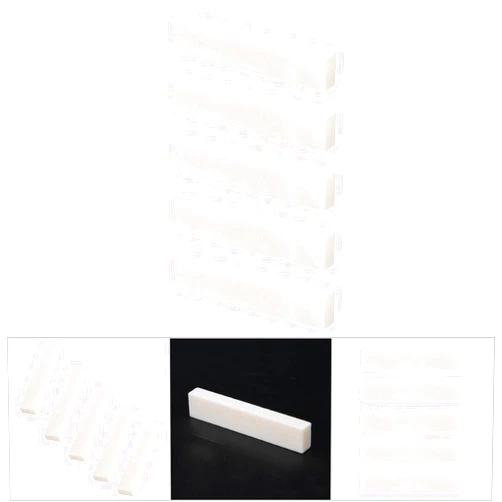 RiToEasysports Blank Bone Nut String Pillow, Electric Guitar Bass Guitar Classical Guitar for Classical Electric Acoustic Guitar 52x6x10mm (5 Pieces)