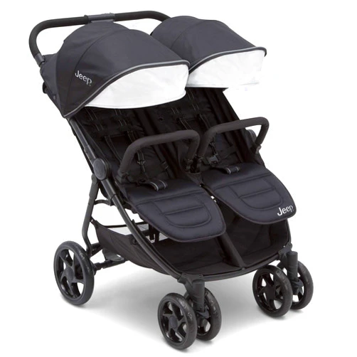 Delta Children Jeep Destination Ultralight Side x Side Double Stroller, Midnight