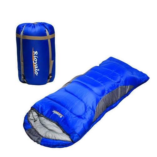 Rioyalo 0 Degree Winter Sleeping Bags for Adults Camping (450GSM) - Temp Range (5F–32F) Portable Waterproof Compression Sack- Camping Sleeping Bags for Big and Tall in Env Hoodie: Backpacking Hiking 4 Season