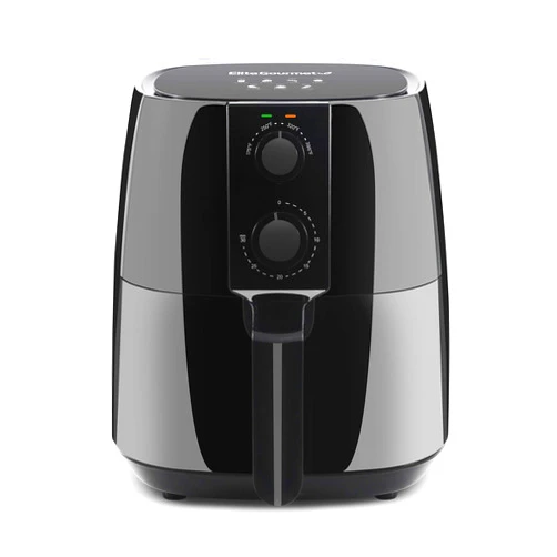 Elite Gourmet EAF4617 Electric Digital Hot Air Fryer, 1350Watts, Oil-Less Healthy Cooker, Timer & Temperature Controls, 4 Quart, Black
