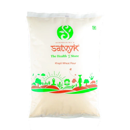 S Siddhagiri's SATVYK THE HEALTH re STORE Organic Khapli Wheat Flour (Set of 3 - 3kg) - Stoneground Khapli Atta | Easy to Digest Emmer Wheat Flour | Fiber Rich Whole Wheat Flour | Fresh Khapli Atta