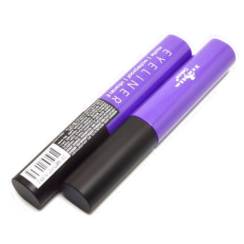 Italia-Deluxe Makeup 2pcs of Classic Liquid Eyeliner 230 Matte Amethyst Purple Eye Liner Vitamin E + ZipBag