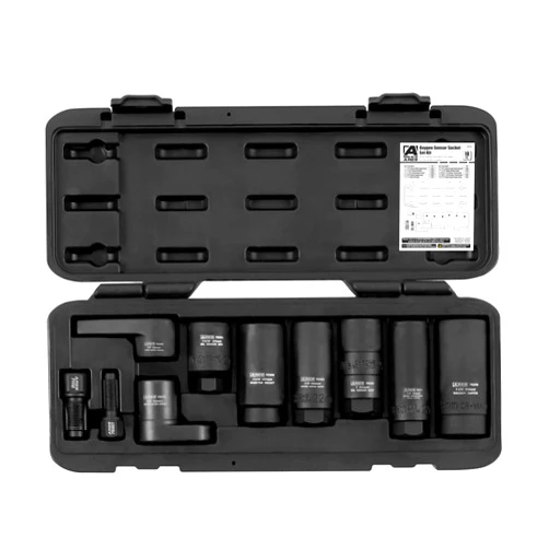 ARES 70318-10-Piece Oxygen Sensor Socket Set - Set Includes Thread Chasers, Oxygen Sensor Sockets, an Injector Socket and Oil Sending Unit Sockets - High Strength Chrome Vanadium Steel