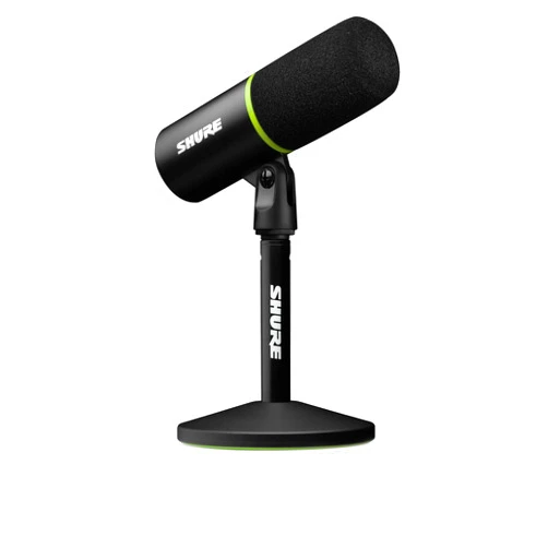 Shure MV6 Gaming Microphone, Dynamic USB PC Mic for Video Games & Streaming - Desktop Stand, Background Noise Cancellation, Tap-to-Mute & 3.5mm Output for Real-Time Headphone Monitoring