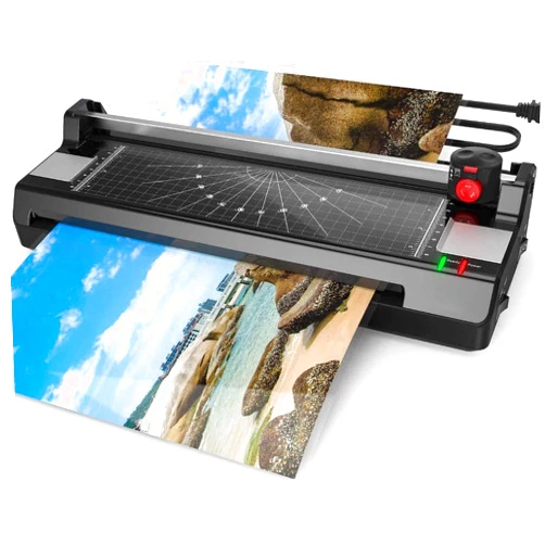 Eficentline Laminator Machine for A3/A4/A6, YE381 13inch Thermal & Cold Laminating Machine for Home Office School Teacher Use with 50 Pouches, Paper Trimmer and Corner Rounder