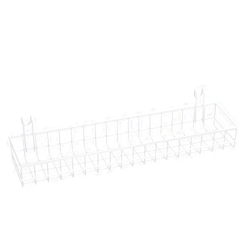 Kaforise Multipurpose Mesh Wall Metal Wire Basket, Grid Panel Hanging Tray, Wall Mount Organizer, Wire Storage Shelf Rack for Home Supplies, Wall Decor, Small Size, White Coated