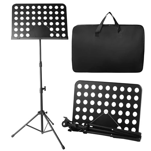 Nizonlaie Portable Sheet Music Stand, Adjustable Music Stand with Carrying Bag, Folding Music Stand, Music Stand-Metal Professional, Fit for Travel, Band, Music Practice, Instrumental Performance