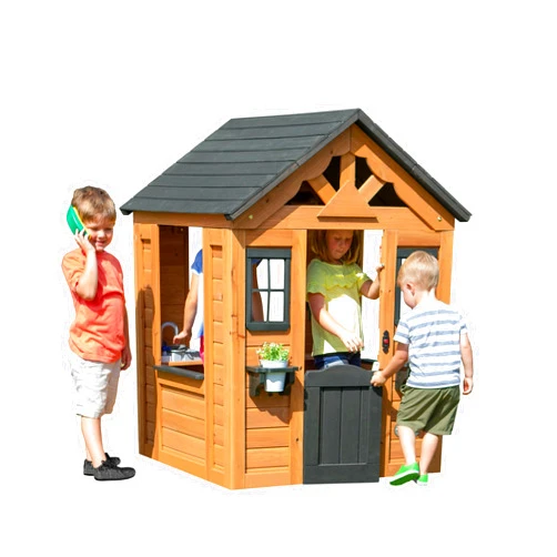 Backyard Discovery Sweetwater All Cedar Wooden Playhouse, Light Brown