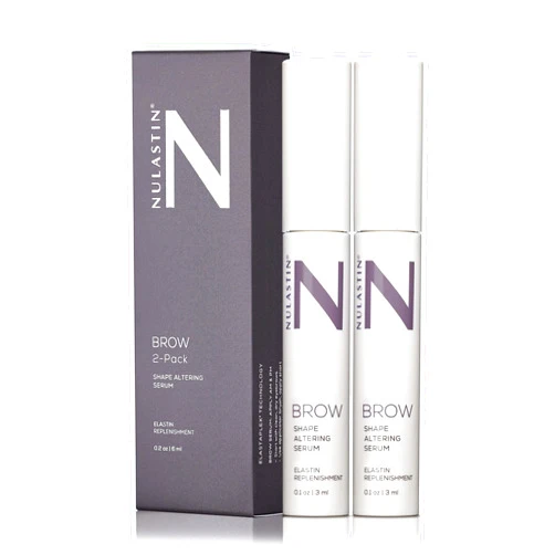 NULASTIN Eyebrow Serum for Thicker Looking Brows - BROW Shape Altering Serum - Reduce Shed & Encourage Fuller, More Youthful-Looking Brows - With Keratin & Peptides (2 Count, 0.1 fl oz each)