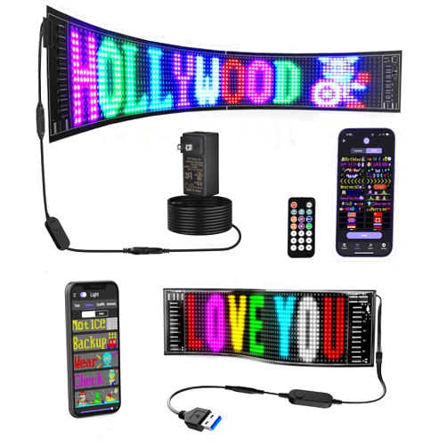 Rayhome 37''x8'' & 15''x4'' Flexible Programmable LED Sign