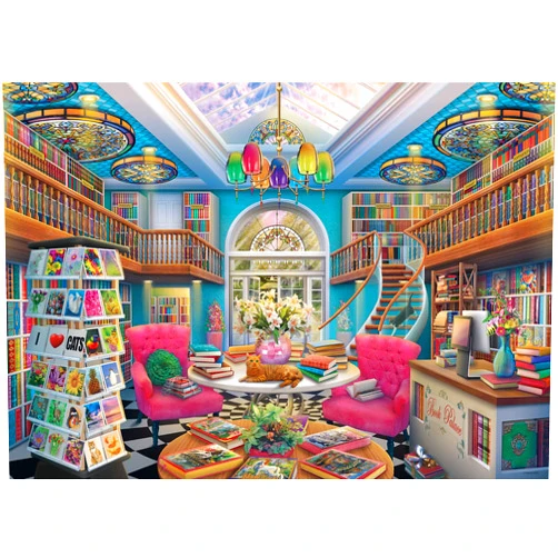 Ravensburger The Book Palace - 1000 Piece Jigsaw Puzzle | Unique and Softclick Technology | Vibrant, Glare-Free Imagery | FSC-Certified Materials