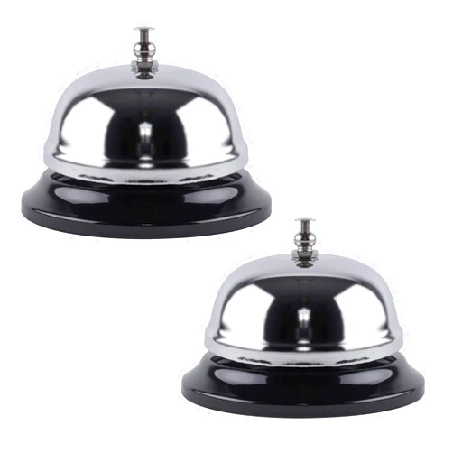 Super Z Outlet Call Bell 2-Pack - Classic Service Bell for Desk, Counter, or Reception 3.35
