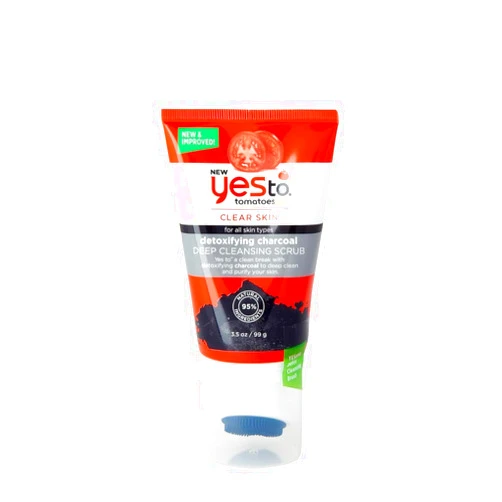 Yes To Tomatoes Clear Skin Detoxifying Daily Cleanser For Acne Prone Skin, Deep Clean, Salicylic Acid & Charcoal, 97% Natural Ingredients, 5 Fl Oz