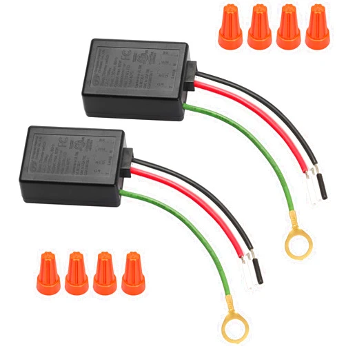 Seaside village Touch Dimmer Switch 2 Pack, 3 Way Touch Control Modules, Replacement Sensor with 3 Levels Dimming Function, Desk Lamp Switch Repair Kits with Wire Caps, Fit Dimmable LED, Incandescent, Halogen Bulbs