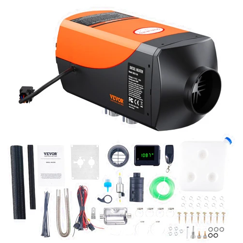VEVOR Diesel Air Heater, 12V 5KW Diesel Heater with Remote Control and LCD, 10L Fuel Tank Diesel Parking Heater, Rapid Heating and Low Noise for RV Trailer Camper Van Boat And Indoors