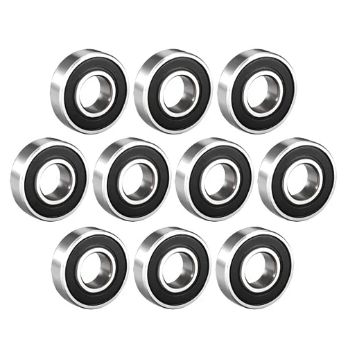 uxcell 6001-2RS Ball Bearing 12mm x 28mm x 8mm Double Sealed 180101 Deep Groove Bearings High Carbon Steel Z1 (Pack of 10)