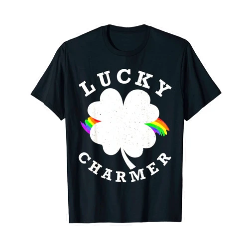 Kids Lucky Luck Charm Charmer St. Patrick's Day Lucky Charmer Funny St. Patrick's Day Irish American Kids T-Shirt