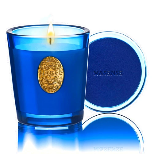 M&SENSE Natural Soy Wax, Summer's Night Strong Scented Aromatherapy Candle Gift for Women and Men - 9.2 oz | 50 Hours Burn Time, Royal Blue |Luxury Home Scented and Home Décor