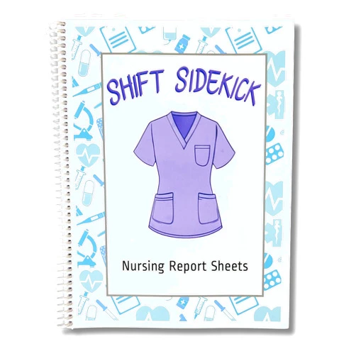 EZ Handoff Nurse Report Sheet Notebook (Full-Page Edition) - 8.5”x11” Nursing Notebook with 80 Nursing Report Sheets [Nursing Clinical Essentials, Student Nurse Essentials, Notebooks for Nursing School]