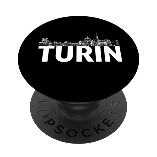 Italy City Skylines Silhouette Outline Turin Italy Europe City Skyline Silhouette Outline Sketch PopSockets Standard PopGrip