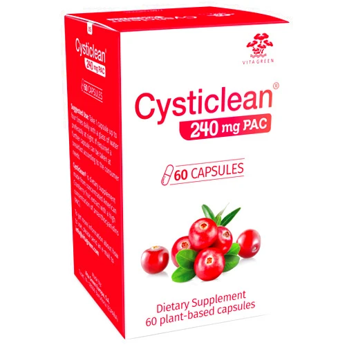 Cysticlean Cranberry PAC Supplement – 240 mg PAC, Sugar-Free – Urinary Tract Infection Support – Most Effective Cranberry Pills for Cystitis & Interstitial Cystitis Relief