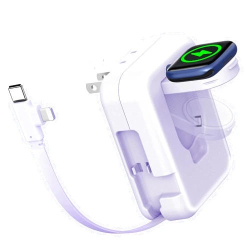 Conido 2in1 Apple Watch Charger, 36W Retractable Charger for iPhone Apple Watch,Travel Charging Block Wall Charger Compatible with iPhone 15/14/13/12/11 Apple Watch
