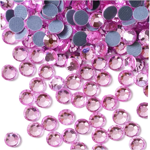 HTVRONT Pink Hotfix Rhinestones, 2880pcs, 2.6-2.8mm, Bright Color, Flatback, Suitable for Crafts & Decoration