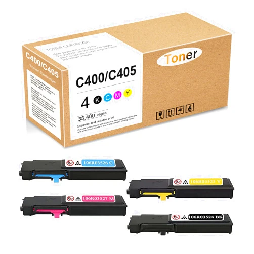 ACQMKINK C400 C405 Extra High Toner Cartridge Black Cyan Magenta Yellow Replacement for Xerox 106R03524 106R03526 106R03527 106R03525 VersaLink C400/C405 Printer Ink, 4 Pack(1BK/1C/1M/1Y)