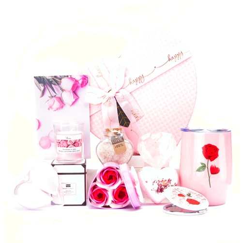 JOYOFUN Gifts Box for Girlfriend Wife Lover Birthday Gifts for Women Heart-shaped Rose Love Gift Basket Love You Gifts Wedding & Engagement Valentines Day Gifts for Her Anniversary Romantic Gifts