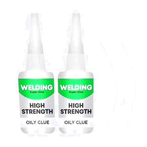 UHSUQTLQ Welding High-Strength Oily Glue, Uniglue Universal Super Glue, Strong Plastic Glue Fast Repair and Curing for Metals, Plastics, Jade Etc (2pcs, 50g)
