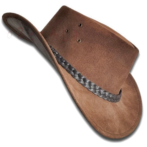 Oztrala Hat Suede Leather Cowboy Men Women Australian Outback Western Aussie Black Brown HL32 Flinders