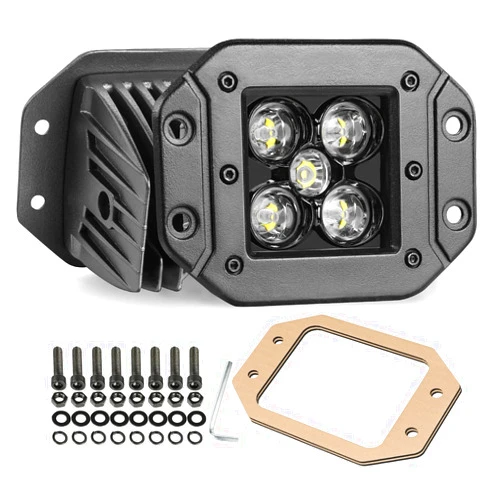 Nibright Lumimotor Flush Mount LED Pods, 2Pcs 5 Inch CREE LED Bumper Lights Flush Mount LED Fog Lights Off Road Lights for Truck SUV ATV UTV Boat 4x4