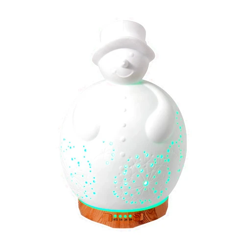 Noigoa Diffusers for Essential Oils,Essential Oil Diffuser with Timer& 7 Colors Lights Mode,Ceramic Ultrasonic Aromatherapy Diffuser 250ml Waterless Auto Off for Homeï¼ˆWhiteï¼‰