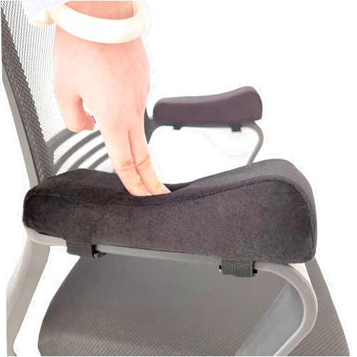 Easy-you Office Chair Armrest Covers, Set of 2 Comfortable Armrest Elbow Pillow (2 Black Armrest Pillow)