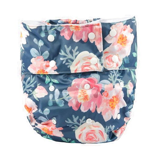Sigzagor Teen Adult Cloth Diaper Nappy Reusable Washable for Disability (Floral)