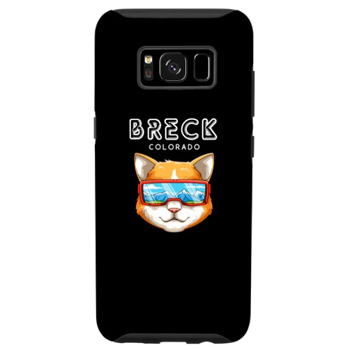 USA Ski Cat Breck Colorado Gift Galaxy S8 Breck Colorado - Funny Ski and Snowboard Cat Case