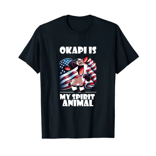 Okapi Giraffe Okapia Safari Okapi is my spirit animal - short giraffe - Okapi T-Shirt
