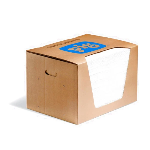 PIG Oil Mat - Oil-Only Absorbent Mat Pad - 100 Pads per Dispenser Box - 15